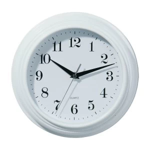 Premier Housewares Vintage Plastic Wall Clock - White