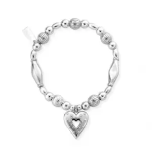 Image of Chunky Pumpkin Dotty Open Heart Bracelet SBCHPUMP2577