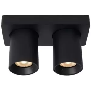 Image of Lucide NIGEL - Ceiling Spotlight - LED Dim to warm - GU10 - 2x5W 2200K/3000K - Black