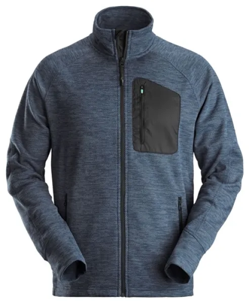 image of Snickers FlexiWork Fleece Jacket - Navy/Black - L