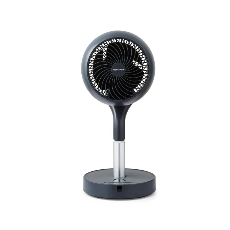 Image of Morphy Richards Air Flex 8" 360° Oscillating Telescopic Travel Air Circulator & Remote in Black Unisex