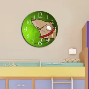 Image of MSCO-2 Multicolor Cartoon DogDecorative MDF Clock