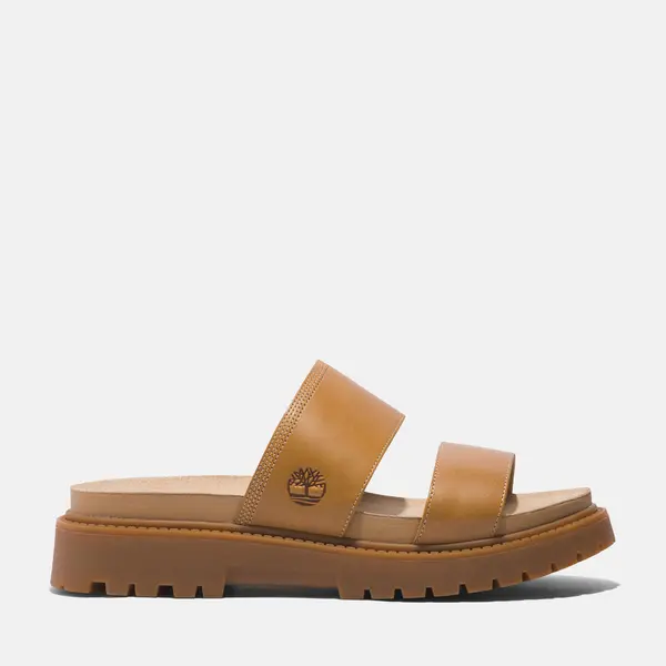 Image of Timberland Clairemont Way Slide Sandal For Her In Beige Beige, Size 3.5
