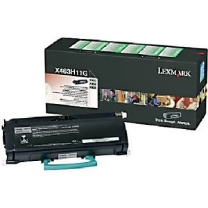 image of Lexmark X463H11G Black Laser Toner Ink Cartridge