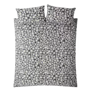 image of Skinny Dip Daisy Charcoal Duvet Cover and Pillowcase Set Charcoal