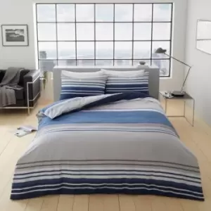 Image of Moxie Stripe Duvet Cover Bedding Set - Blue - King - TJ Hughes