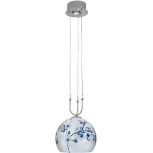 image of 14-kolarz - LUNA design pendant lamp chrome 1 + 1 bulbs