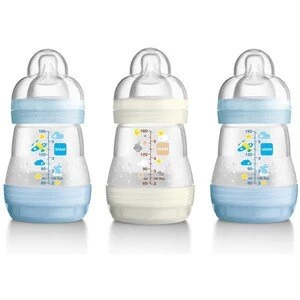 image of MAM Anti-Colic 160ml Bottle - 3 Pack Blue