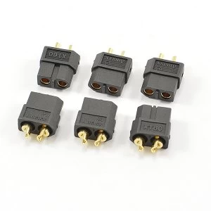 Image of Centro Xt-60 Black Female Connectors (6Pc)