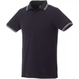 Image of Elevate Mens Fairfield Polo With Tipping (3XL) (Navy/Grey Melange/White)