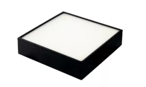 Image of Klio Integrated LED Square Surface Mounted Ceiling Light, Black, 4000K