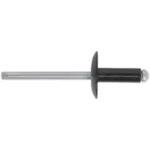 Image of Sealey Aluminium Rivet Black Large Flange 4.8 x 14mm Pack of 200