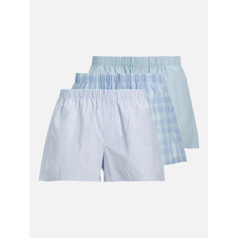 Image of Jack and Jones 3-pack Milano Woven Boxers Mens Chambray Blue male 2X Large