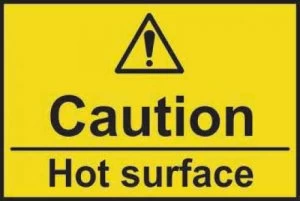 Image of Caut. Hot Surface Sign Rigid 1mm PVC Brd