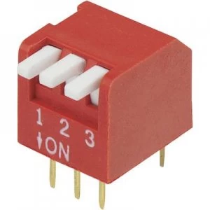 Image of DIP switch Number of pins 3 Piano type TRU COMPONENTS DP 03