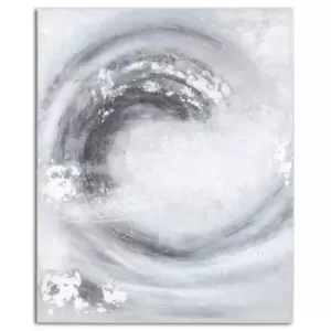 Image of Sierra Silver And Grey Hand Painted Canvas
