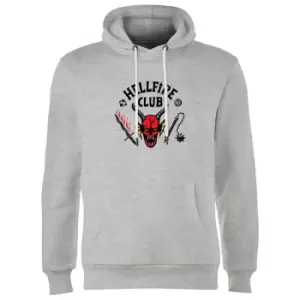 image of Stranger Things Hellfire Club Hoodie - Grey - L