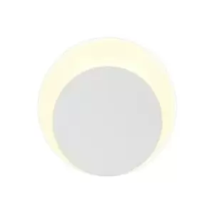 Image of Magnetic Base Wall Lamp, 12W LED 3000K 498lm, 15, 19cm Round Bottom Offset, Sand White, Acrylic Frosted Diffuser - Luminosa Lighting