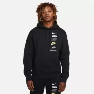 Image of Nike Club Fleece+ Mens Brushed-Back Pullover Hoodie - Black