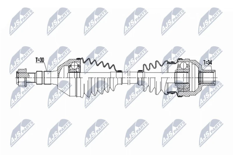 Image of NTY NPW-PL-165 Drive shaft 5-Speed Manual Transmission, Front Axle Right Drive Shaft (13)