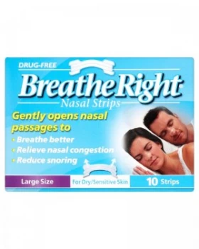 Image of Breathe Right Nasal Strips Clear 10 Large