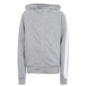 image of USA Pro FZ Hoodie Junior Girls - Grey Marl