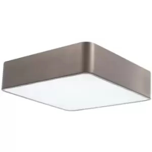 Image of Merano - Indianapolis 46cm Flush Ceiling Light Metal, Bronze Outside Matt White Inside LED E27