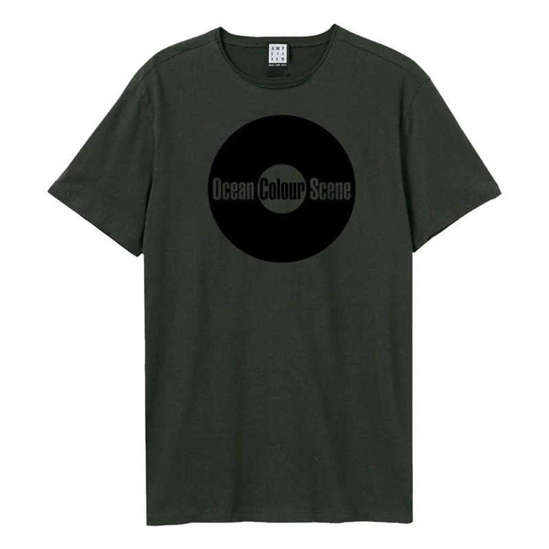 Image of Amplified Mens Black Rrd Ocean Colour Scene T-Shirt in Charcoal Size: Large Charcoal Male L