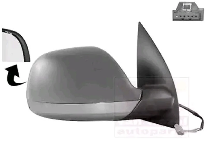 Image of VAN WEZEL 5785808 Wing mirror * HAGUS * Right, Heatable, Chromed Outside Mirror (50)