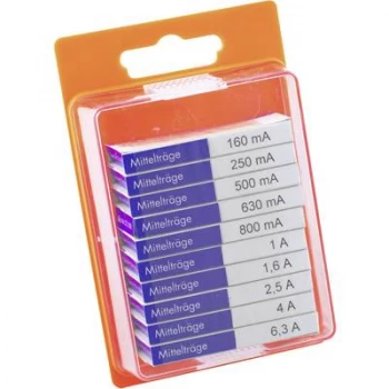 image of ESKA 12108 Micro fuse set (Ø x L) 5mm x 20 mm Medium time-lag -mT- Content 100 pc(s)