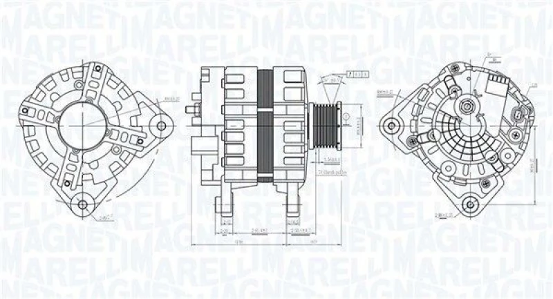 Image of MAGNETI MARELLI Alternator MAGNETI MARELLI 063736095010