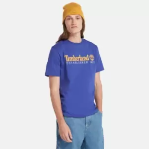 Image of Timberland Est. 1973 Crew T-Shirt For Men In Blue Blue, Size S