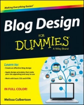 Image of Blog Design for Dummies by Melissa Culbertson Paperback