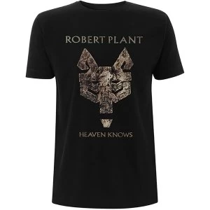 Image of Robert Plant - Heaven Knows Unisex Large T-Shirt - Black
