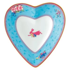 image of Royal Albert Honey Bunny Heart Tray 13cm5.1in