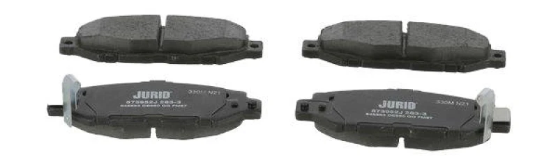 Image of JURID 573952J Brake pad set with acoustic wear warning, without accessories Brake Pad Set,disc brake (402)