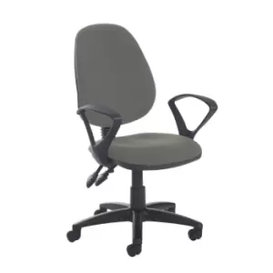 Image of Dams MTO Jota High Back PCB Operator Chair with Fixed Arms - Tarot Purple
