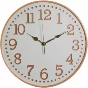 Wall Clock Wooden Clocks For Living Room Silver Roman Numbers Kitchen Clocks Wall Contemporary Clocks For Bedrooms 35 x 4 x 35 - Premier Housewares