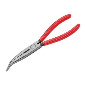 Image of Knipex Bent Snipe Nose Side Cutting Pliers Multi-Component Grip 200mm (8in)