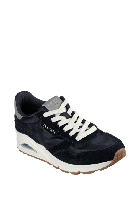 Image of Skechers Womens Uno Vintage Dayz Trainers in Black Size: 8 Black Female 8