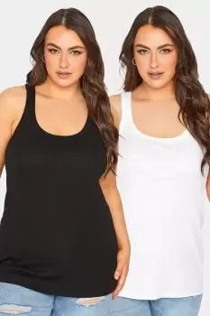 image of 2 PACK Black Vest Tops