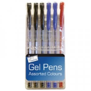 image of Tallon Gel Pen Assorted Pack of 6 1225