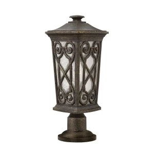Image of 1 Light Small Outdoor Pedestal Light Autumn IP44, E27