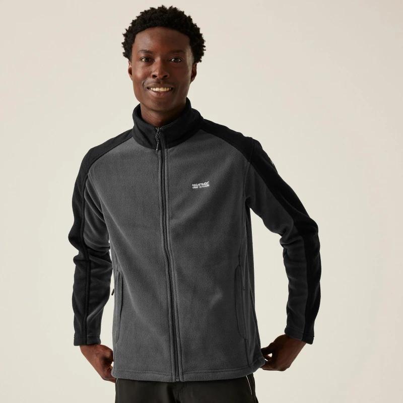 Image of Regatta Regatta Men 'Hedman II' Heavyweight Full Zip Fleece in Mid Grey Size: Medium Mid Grey M Male 5051513803546