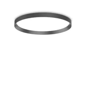 Image of FLY 60cm Integrated LED Semi Flush Light Black, 3000K, IP40