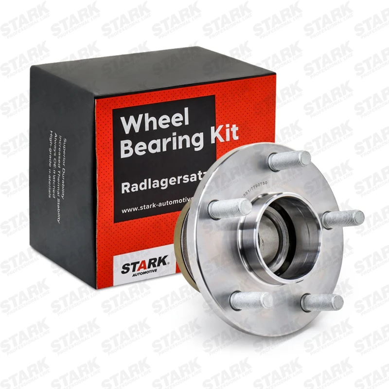 Image of STARK SKWB-0180351 Wheel bearing kit Rear Axle both sides, with integrated ABS sensor Wheel Bearing Kit (654)