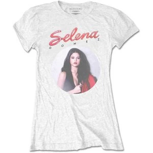 image of Selena Gomez - 80's Glam Womens Large T-Shirt - White