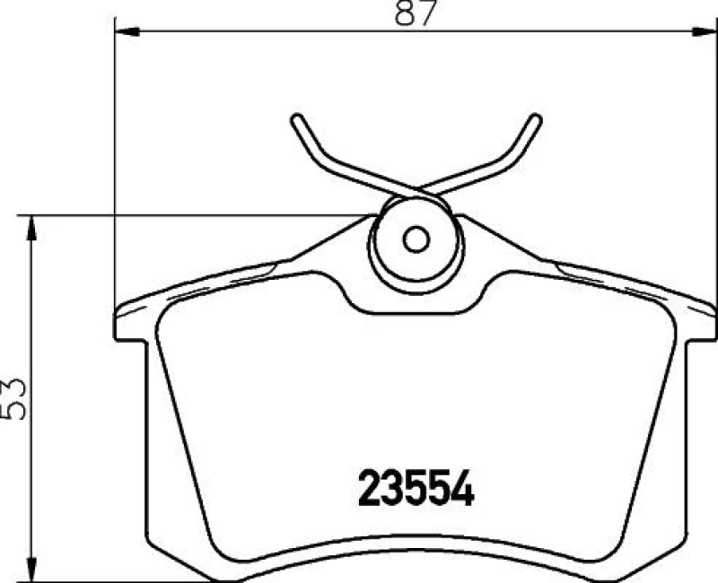 Image of HELLA Brake pad set HELLA 8DB 355 017-711