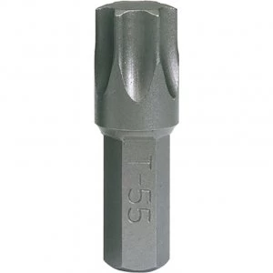 Image of Draper 8mm Hex Shank Impact Torx Screwdriver Bit T55 25mm Pack of 1
