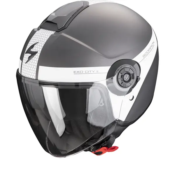 Image of Scorpion Exo-City II Short Matt Silver-White Jet Helmet XS